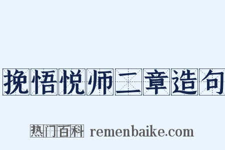 挽悟悦师二章造句是什么意思的图片